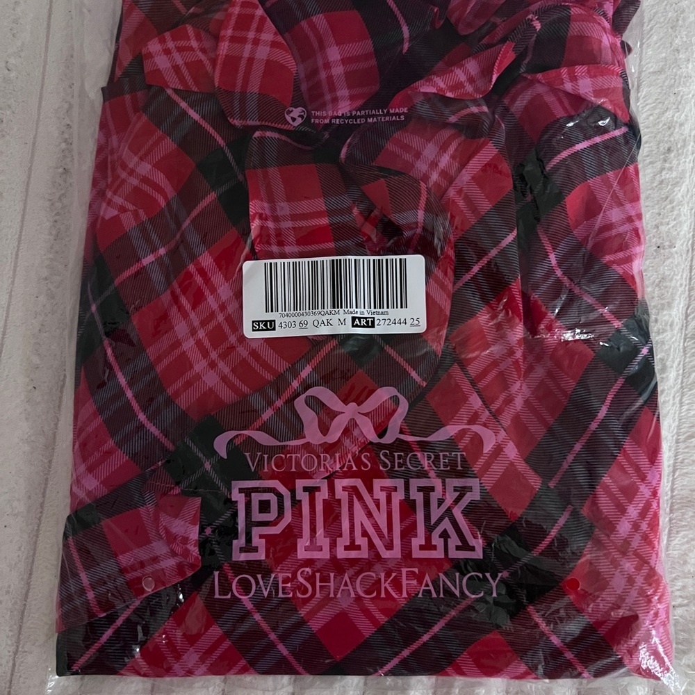 PINK Victoria's Secret Pink and Black Plaid Tote